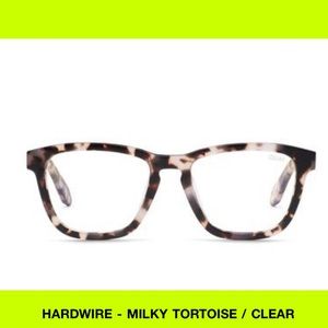 Quay Hardwire Milky Tortoise Blue light Glasses